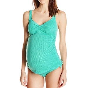 Maternity Women's Dot Twist Tankini